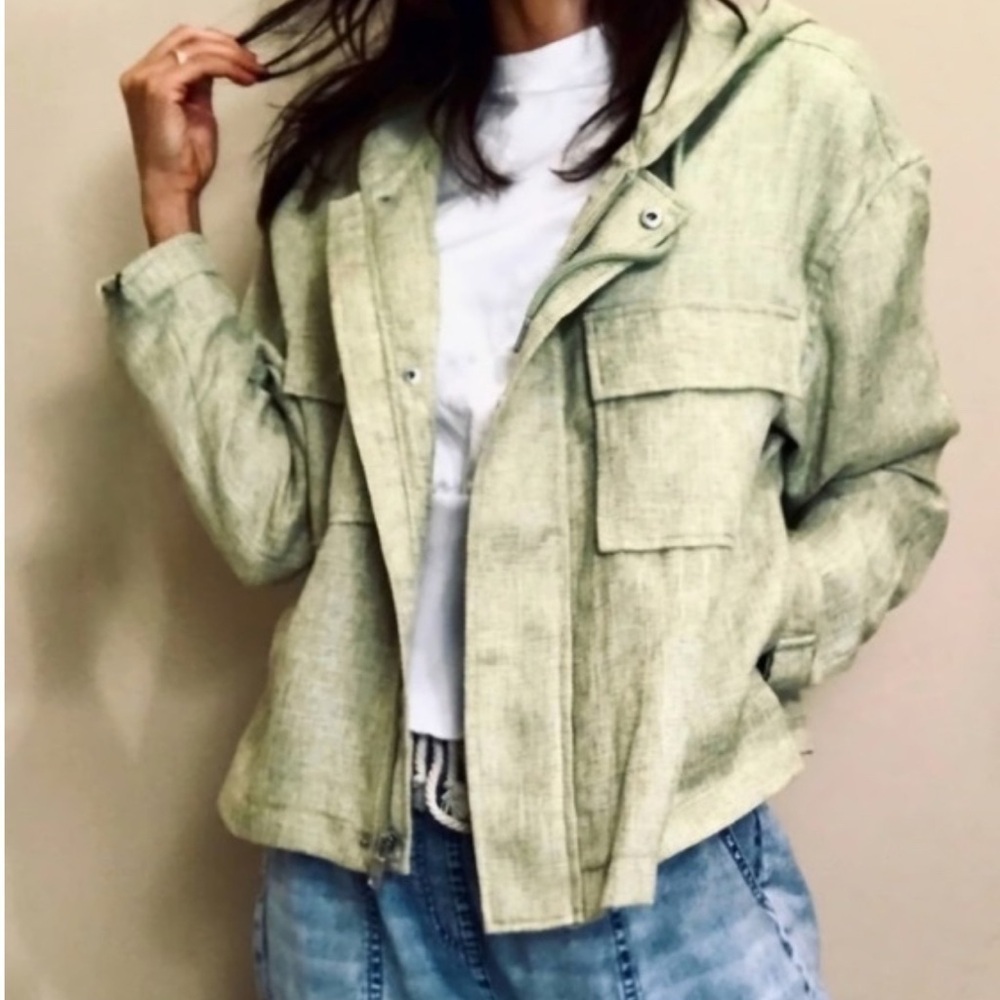 Anthropologie Avec les filles French minimalist nautical hooded jacket